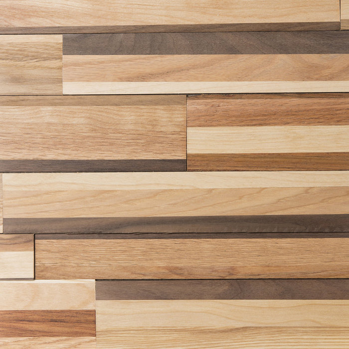 Stacked Wood Walls British Columbia 12" x 60" Solid Wood Wall Paneling